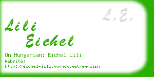 lili eichel business card